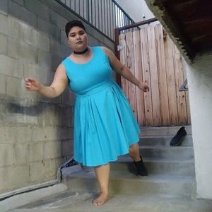 Blue Dress Plus Size Calvin Klein